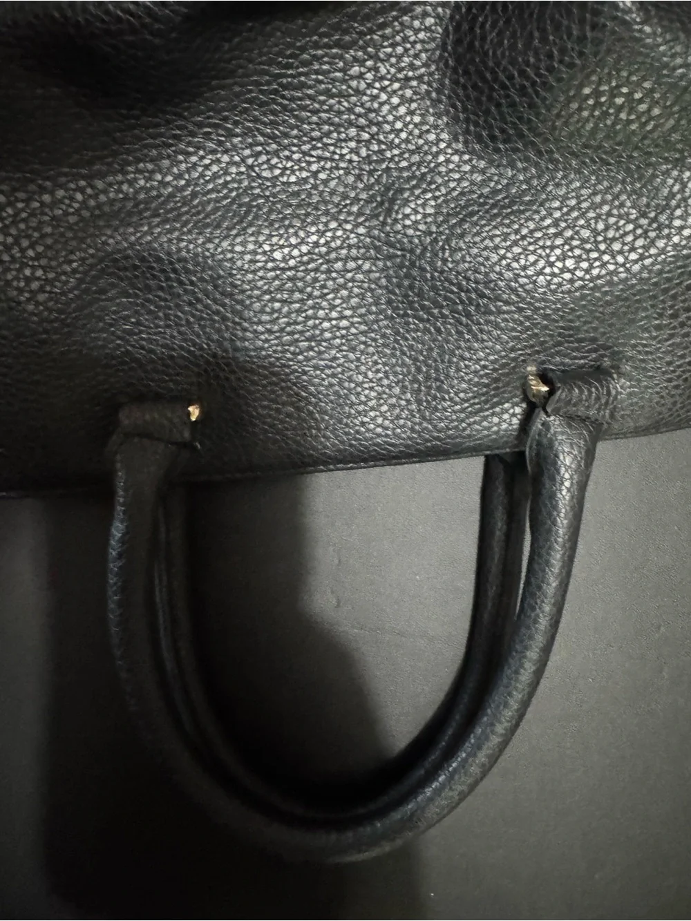 Jones New York Black Tote Handbag with Gold Plaque